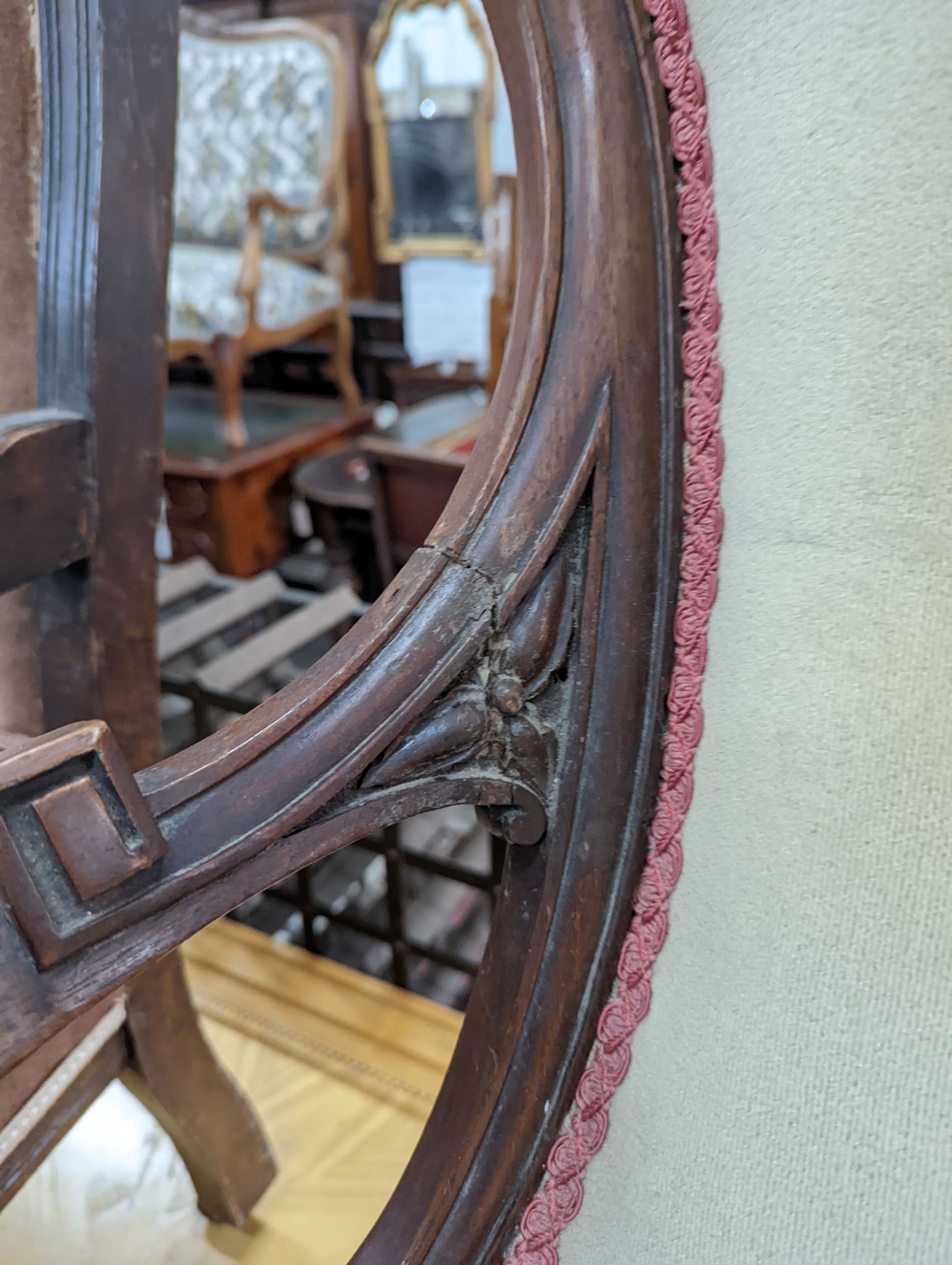 Two Victorian mahogany upholstered open armchairs